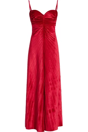 GEORGIA HARDINGE Exclusive The Remnant Pleated-Velvet Midi Dress - - UK 14 - Moda Operandi