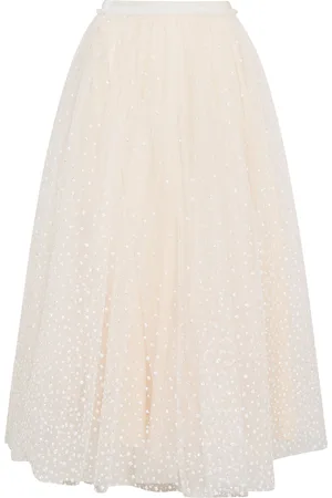 LOVESHACKFANCY Wilona Embellished Tulle Maxi Skirt - - S - Moda Operandi