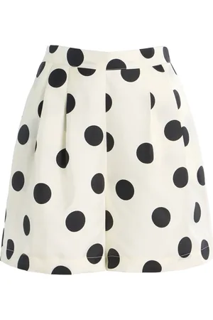 ASCENO Exclusive Riviera Dallas Polka-Dot Silk-Twill Shorts - Black/white - M - Moda Operandi