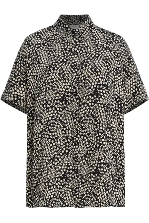 MATTEAU Exclusive Oversized Silk Shirt - Black/white - 1 - Moda Operandi