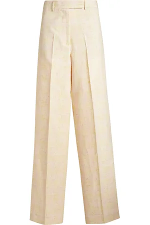 Etro Linen-Blend Wide-Leg Pants - - IT 44 - Moda Operandi