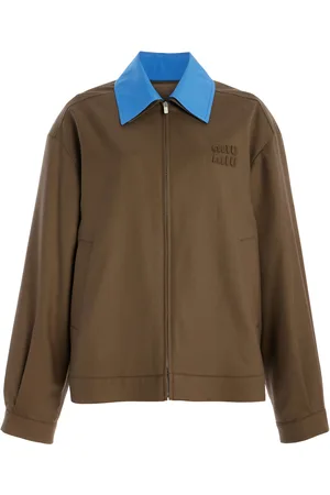 Miu Miu Collared Wool-Gabardine Jacket - - IT 40 - Moda Operandi