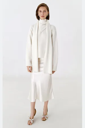 Anna October Caroline Satin Midi Skirt - - M - Moda Operandi