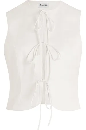 Alfie Exclusive Neda Bow-Detail Cotton Top - - XS - Moda Operandi