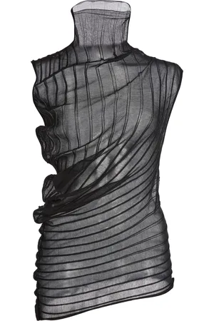 Victoria Beckham Sheer-Knit Sleeveless Top - - XS - Moda Operandi