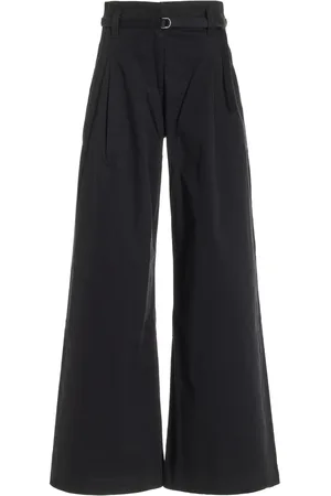 Proenza Schouler Raver High-Rise Cotton Twill Wide-Leg Pants - - US 6 - Moda Operandi