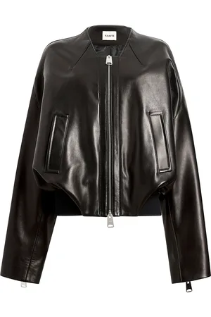 Khaite Hewit Leather Jacket - - S - Moda Operandi