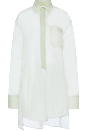 DEL CORE Sheer Silk-Organza Shirt - - IT 38 - Moda Operandi