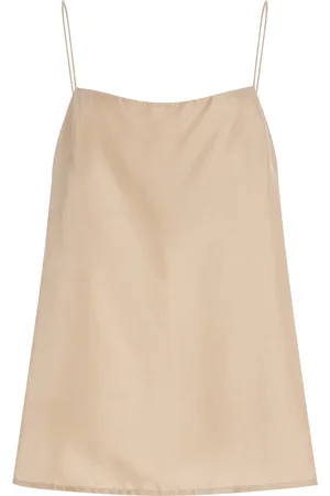 ASCENO The Tulum Silk-Twill Camisole Top - - S - Moda Operandi