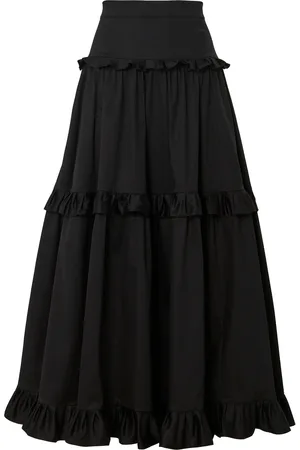 Carolina Herrera Ruffled Cotton-Blend Maxi Skirt - - US 0 - Moda Operandi