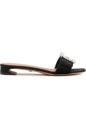Dolce & Gabbana Buckled Velvet Sandals - - IT 36 - Moda Operandi