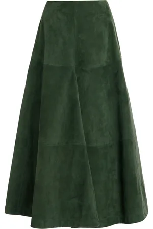 Altuzarra Varda Suede Midi Skirt - - FR 42 - Moda Operandi