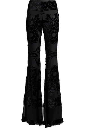 Etro Devoré Chiffon Flared Pants - - IT 44 - Moda Operandi