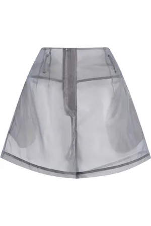 The Frankie Shop Lise Sheer Silk-Blend Shorts - - XS - Moda Operandi