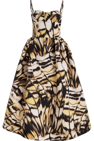 Oscar de la Renta Faille Bustier Midi Dress - - US 2 - Moda Operandi