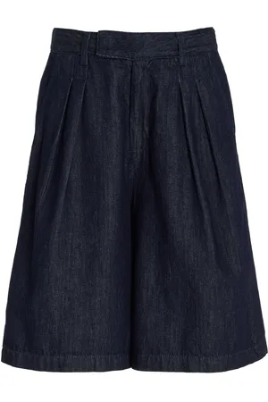 The Frankie Shop Xavier Pleated Denim Shorts - - XS - Moda Operandi