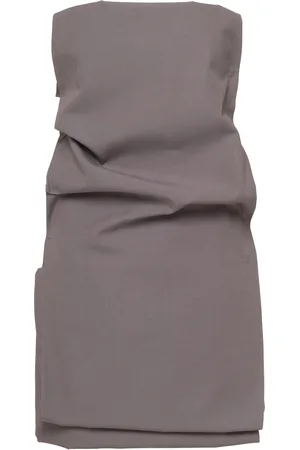 Prada Strapless Gabardine Mini Dress - - IT 40 - Moda Operandi