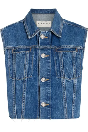 SLVRLAKE Maya Cut Off Denim Vest - - S - Moda Operandi