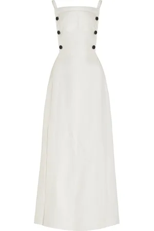 Proenza Schouler Candice Linen Midi Dress - - US 6 - Moda Operandi