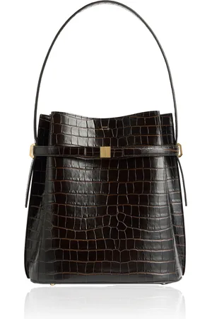Totême Belted Croc-Effect Leather Bucket Bag - - OS - Moda Operandi