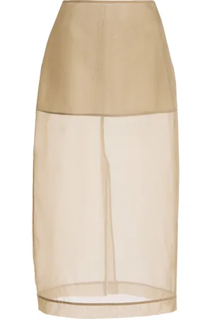 The Frankie Shop Exclusive Peri Silk-Blend Chiffon Midi Skirt - - XS - Moda Operandi