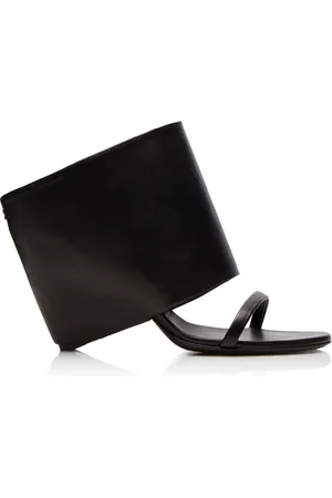 Courrèges Oblique Wedged Leather Sandals - - IT 37 - Moda Operandi