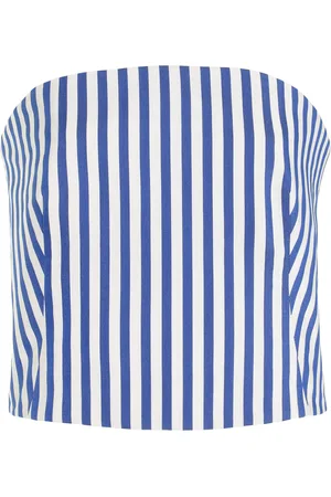 Rosie Assoulin Venus Striped Strapless Top - - US 2 - Moda Operandi