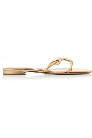 Gianvito Rossi Metallic Leather Sandals - - IT 36 - Moda Operandi