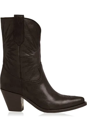 Golden Goose 70 Wish Star Leather Western Boots - - IT 37 - Moda Operandi