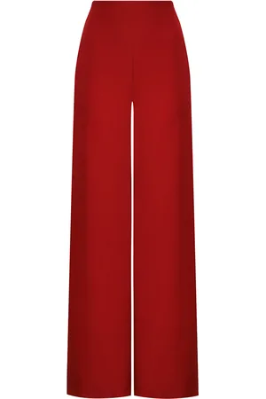 Andres Otalora Kali High-Waisted Chiffon Wide-Leg Pants - - US 0 - Moda Operandi