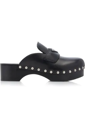 Prada Studded Leather Clogs - - IT 36 - Moda Operandi