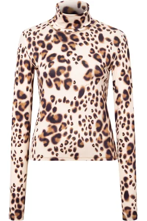 SIEDRES Mon Animal-Print Jersey Turtleneck Top - - S - Moda Operandi