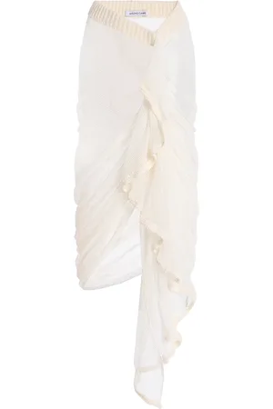 AISLING CAMPS Wave Cotton-Blend Skirt - - S - Moda Operandi