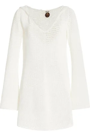 Akoia Swim Exclusive Plata Hooded Crocheted-Cotton Mini Dress - - S - Moda Operandi