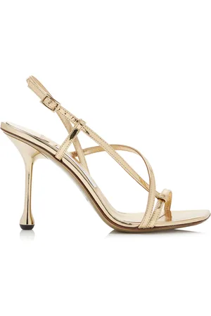 Jimmy Choo Etana Metallic-Leather Sandals - - IT 37.5 - Moda Operandi