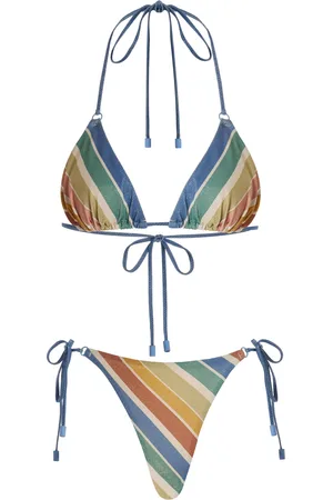 ZIMMERMANN Everley Metallic Striped Mini Bikini - - 4 - Moda Operandi