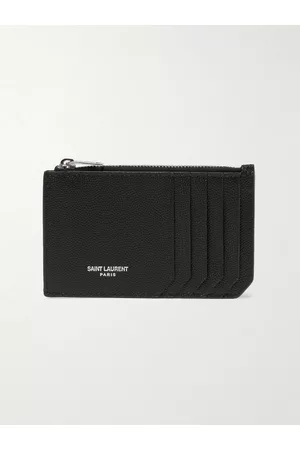 Saint Laurent Pebble-Grain Leather Cardholder - Men