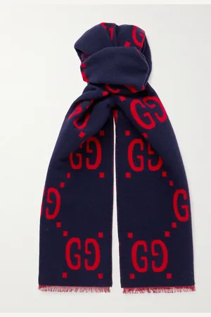 Gucci Logo-Jacquard Wool and Silk-Blend Scarf - Men