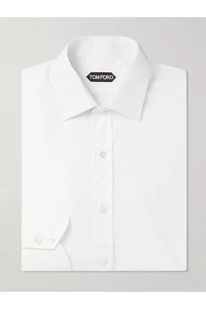 Tom Ford Cutaway-Collar Cotton-Poplin Shirt - Men - - EU 43
