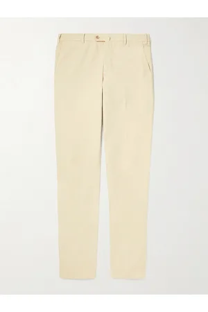 Loro Piana Pantaflat Slim-Fit Pleated Stretch-Cotton Trousers - Men - - IT 46
