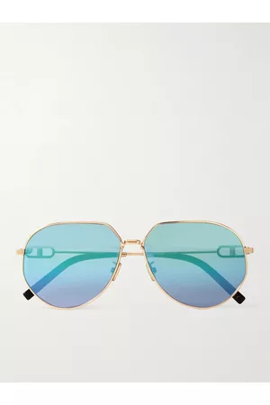 Dior CD Link A1U Round-Frame -Tone Sunglasses - Men