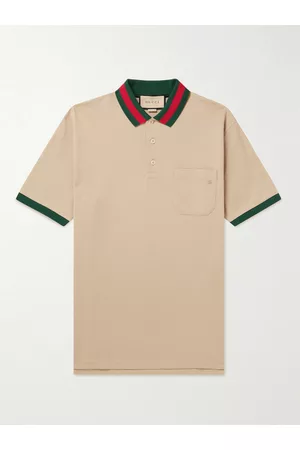 Gucci Logo-Embroidered Stretch-Cotton Piqué Polo Shirt - Men - - XS