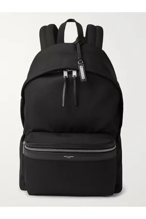 Saint Laurent Leather-Trimmed Canvas Backpack - Men