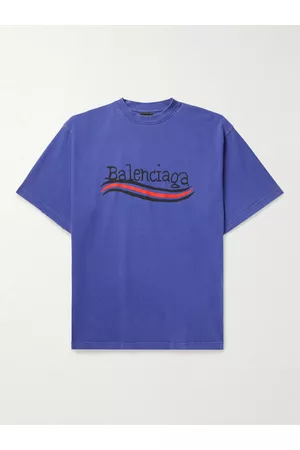 Balenciaga Oversized Logo-Print Cotton-Jersey T-Shirt - Men - - M