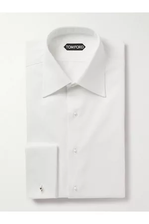 Tom Ford Double-Cuff Cotton-Piqué Tuxedo Shirt - Men - - EU 41