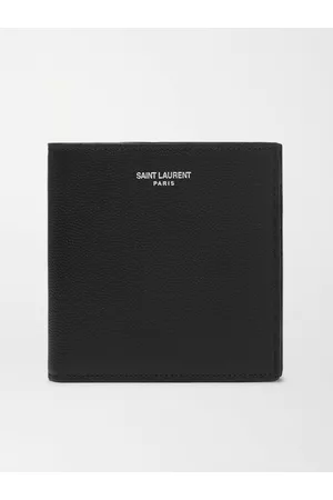 Saint Laurent Logo-Print Pebble-Grain Leather Billfold Wallet - Men