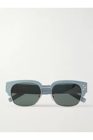 Dior CD Diamond C1U D-Frame Acetate and Silver-Tone Sunglasses - Men