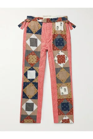 BODE Straight-Leg Patchwork Printed Cotton Trousers - Men - - UK/US 32