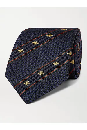 Gucci 7cm Logo-Detailed Striped Silk-Jacquard Tie - Men