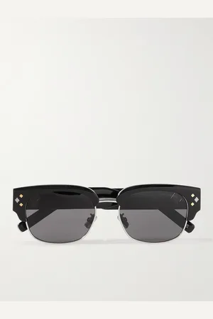 Dior CD Diamond C1U D-Frame Acetate and Silver-Tone Sunglasses - Men